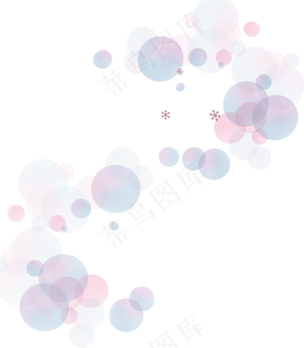 紫色梦幻光晕气泡漂浮素材,免抠元素