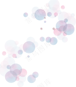 紫色梦幻光晕气泡漂浮素材,免抠元素