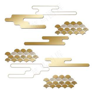 新中式金色祥云