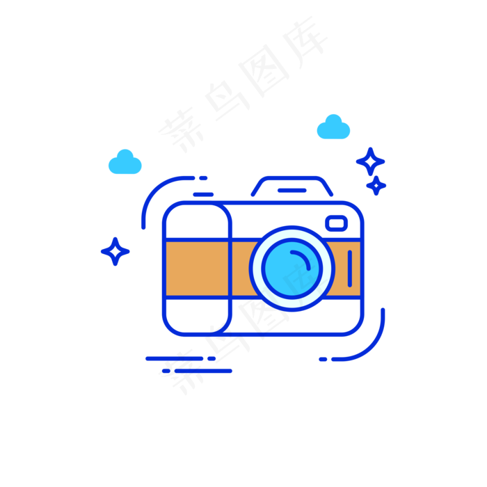 夏日旅游卡通icon,免抠元素