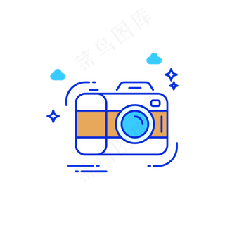 夏日旅游卡通icon,免抠元素