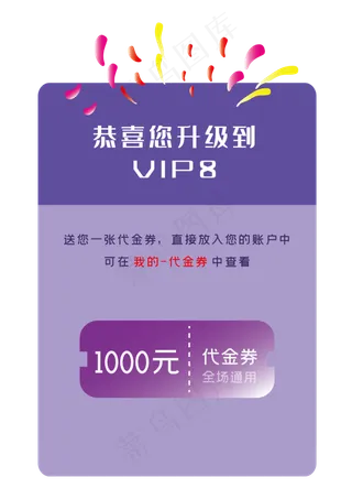 恭喜你升级到6级弹窗界面设计,免抠元素
