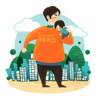 父亲节温馨的父子