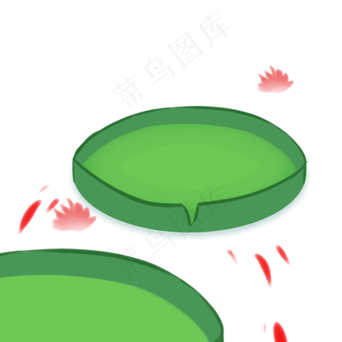 美丽荷花卡通插画