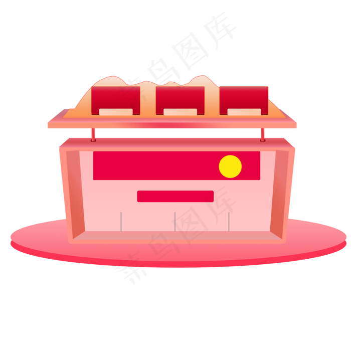 简约粉色电商优惠券活动模块舞台(2000X2000(DPI:150))psd模版下载