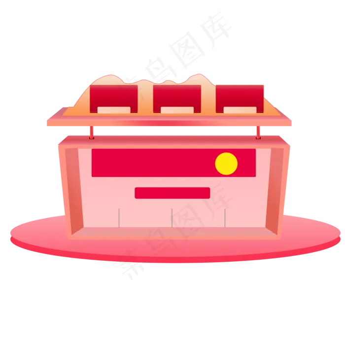 简约粉色电商优惠券活动模块舞台(2000X2000(DPI:150))psd模版下载