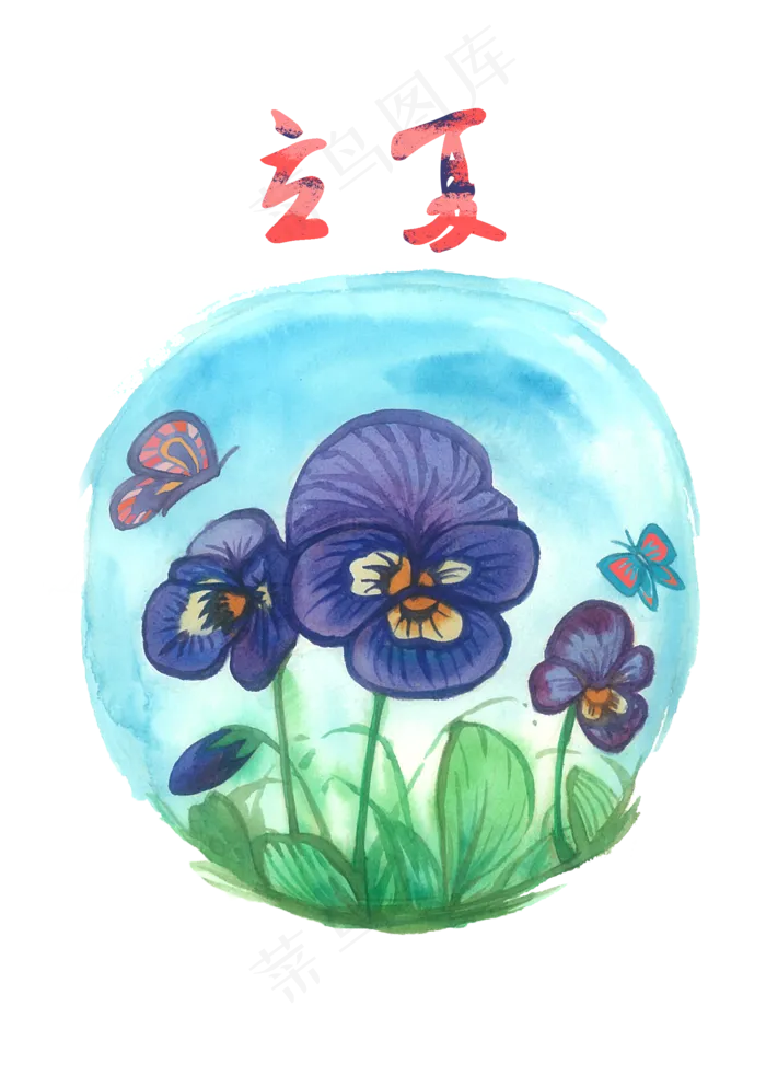 蝴蝶兰紫色节气植物PNG花鸟,免抠元素(1748X2480(DPI:300))psd模版下载