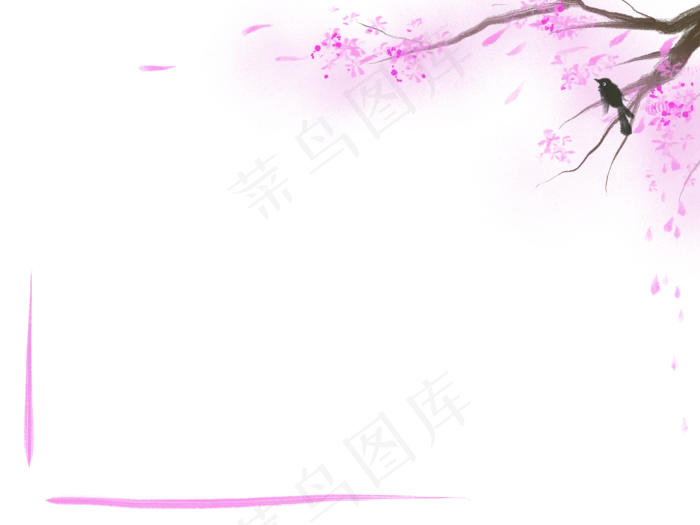 樱花花开边框(2048X1536(DPI:132))psd模版下载