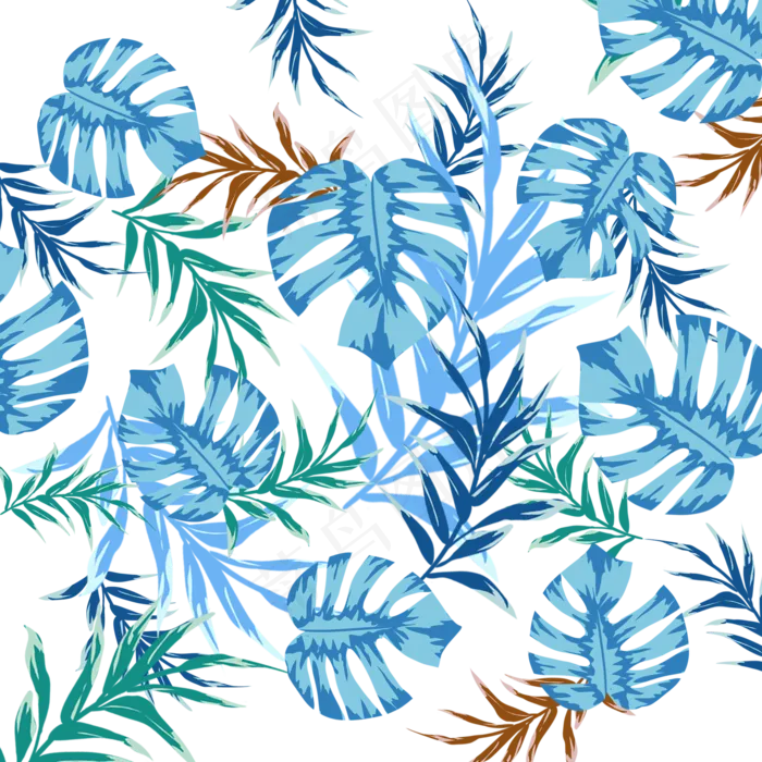 叶子印花(2000X2000(DPI:300))psd模版下载