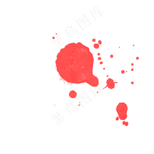 水彩红色圆圈泼墨