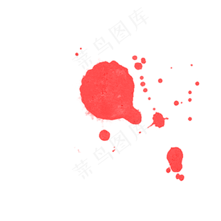 水彩红色圆圈泼墨
