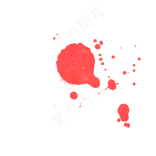 水彩红色圆圈泼墨