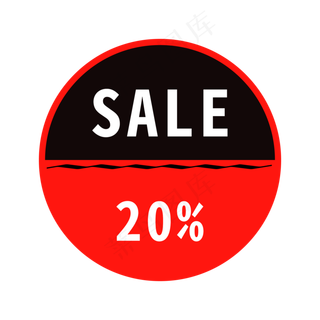 红色20%标签