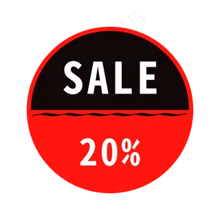 红色20%标签