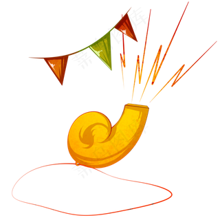 儿童节黄色哨子