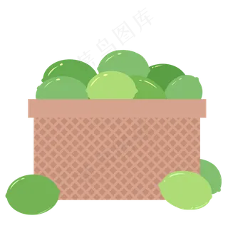 成熟的水果绿柠檬