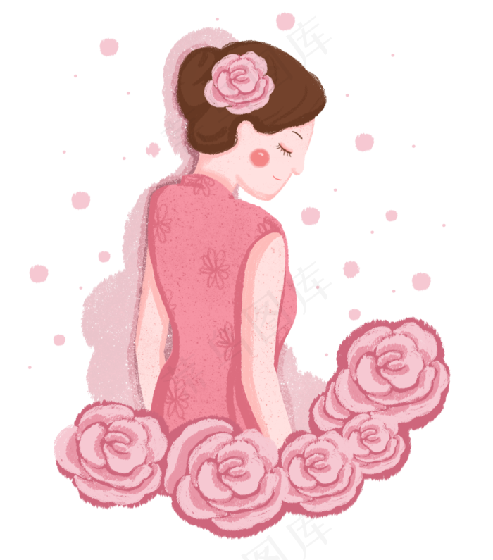 女神节人物PNG免抠图女王节