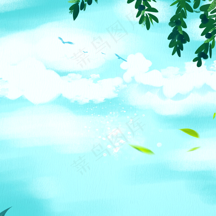 夏至24节气简约海报背景