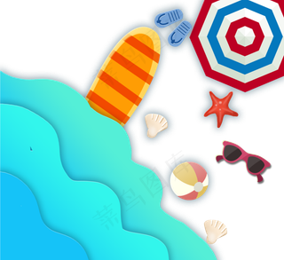 暑假景观图剪纸