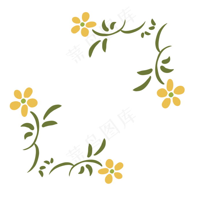 母亲节鲜花手帐边框卡通手绘免抠(2000X2000(DPI:300))psd模版下载