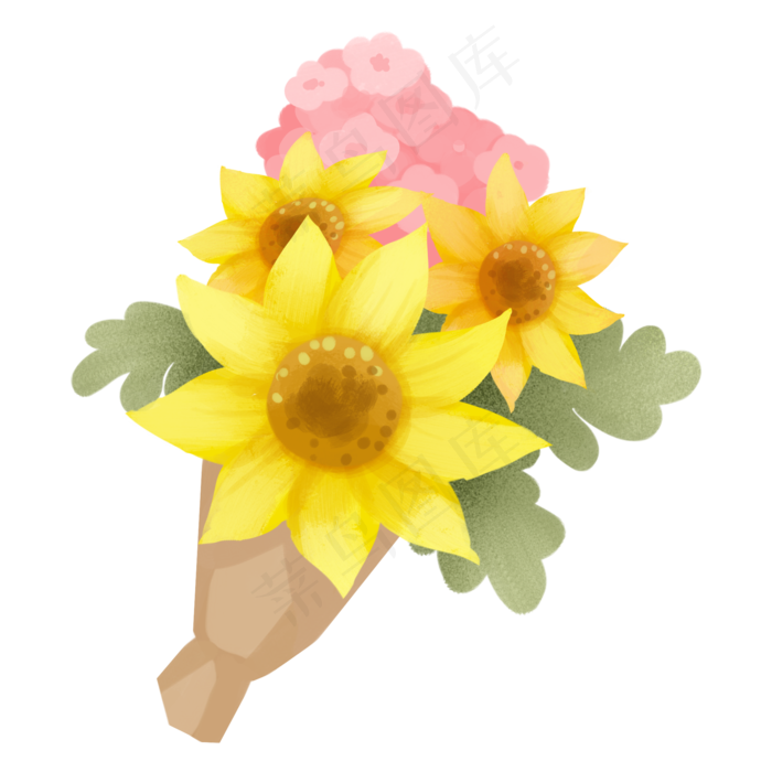 鲜艳黄色花束