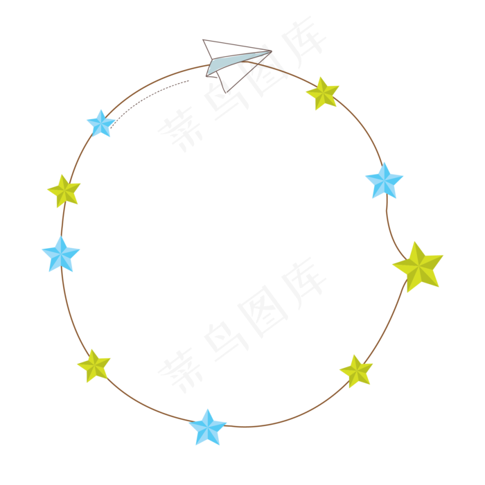 儿童节星星边框(2000*2000px 300 dpi )ai矢量模版下载