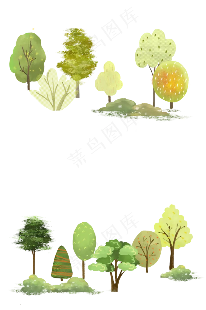 森林装饰边框植物(2000X3000(DPI:300))psd模版下载