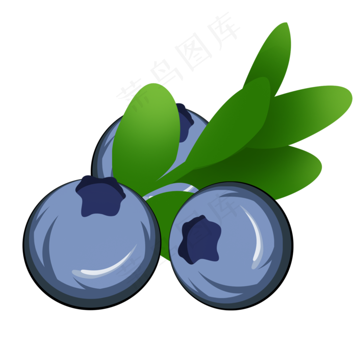 可口蓝莓PSD透明底(2000X2000(DPI:300))psd模版下载