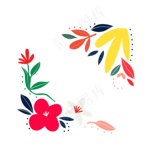 夏季夏天夏至美丽花朵免扣素材