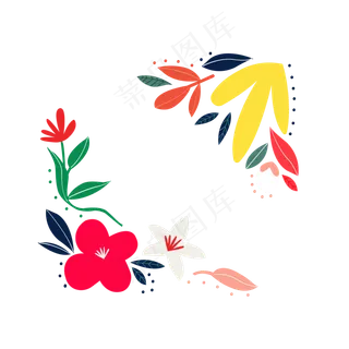 夏季夏天夏至美丽花朵免扣素材