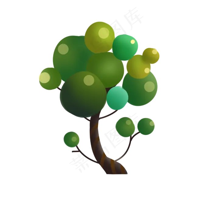 植树节商用绿色创新树木(3000X3000(DPI:299))psd模版下载