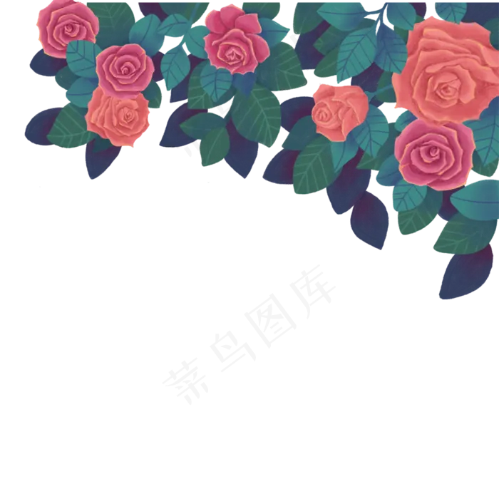 红色玫瑰花花朵(1000X1000(DPI:300))psd模版下载