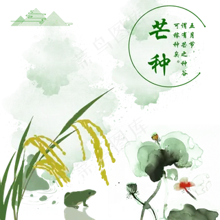 二十四节气芒种免抠图