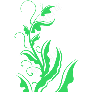 小清新绿色枝藤