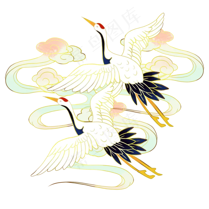 金鸟云纹(2000X2000(DPI:300))psd模版下载
