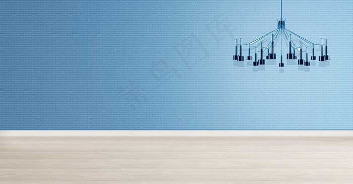 蓝色简约小清新家装海报背景