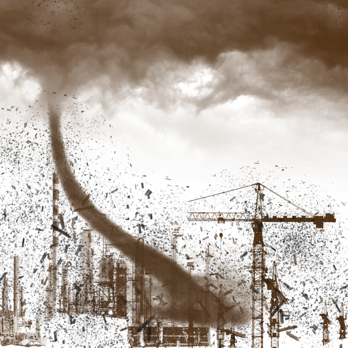 地震天空乌云楼房倒塌元素,免抠元素(2000X2000(DPI:300))psd模版下载