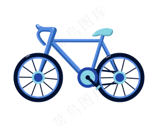 手绘山地自行车,免抠元素