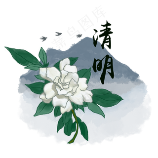 二十四节气清明踏青祭祖PNG农历,免抠元素