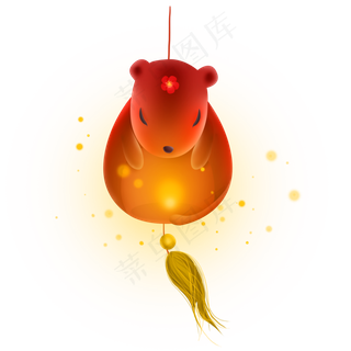 可爱鼠年灯笼,免抠元素
