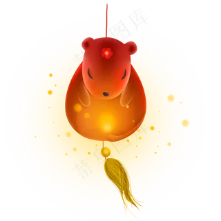 可爱鼠年灯笼,免抠元素