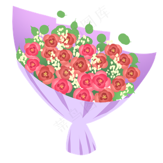 浪漫的花束红色玫瑰