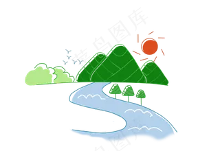 创意粽子风景端午节