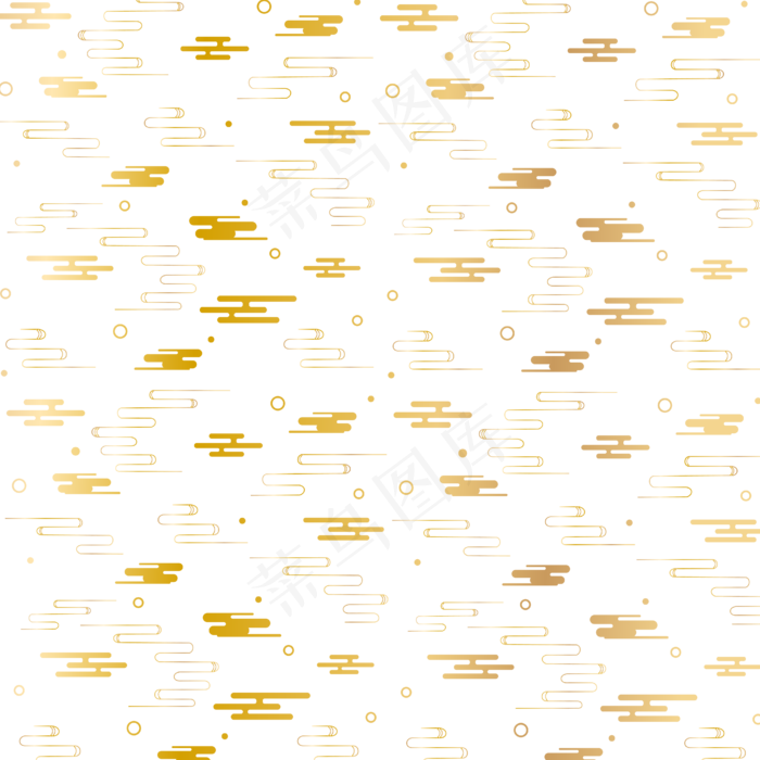 金色矢量祥云底纹(4167*4167px 300 dpi )ai矢量模版下载