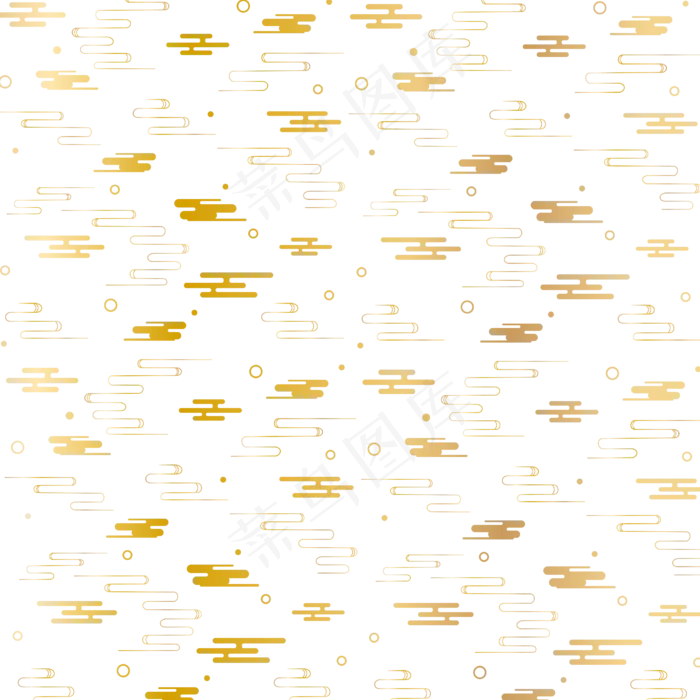 金色矢量祥云底纹(4167*4167px 300 dpi )ai矢量模版下载