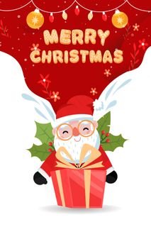 圣诞节庆祝圣诞礼物贺卡情感手机页面配图