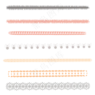 时尚动感蕾丝条幅,免抠元素