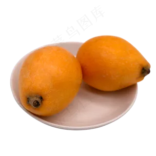 两个枇杷白盘子