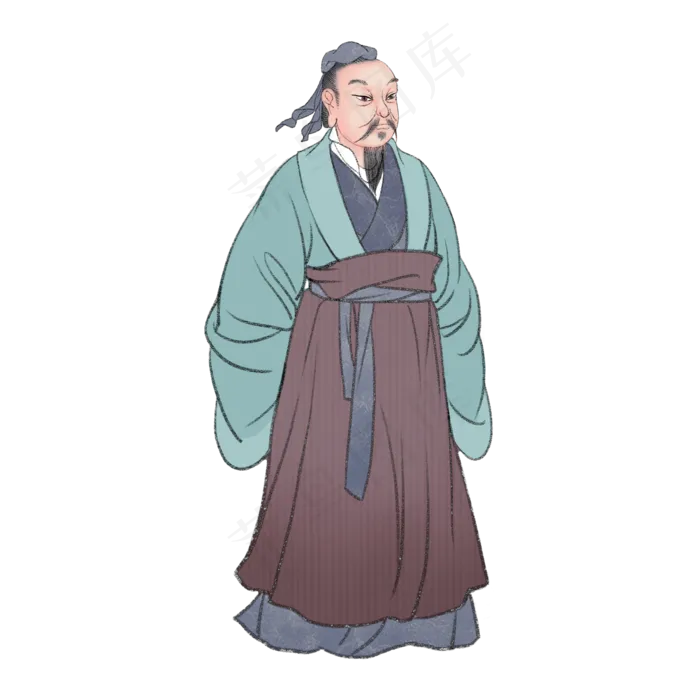 庄子国学道家名士,免抠元素(2000X2000(DPI:300))psd模版下载