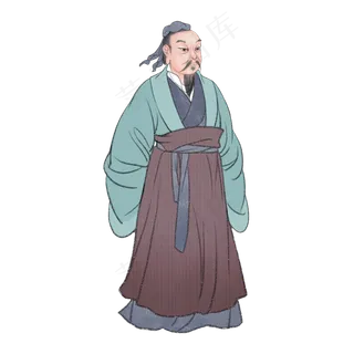 庄子国学道家名士,免抠元素